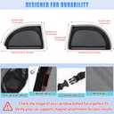 ZATOOTO Car Window Shade 4Pack Side Window Sunshade Single Layer Ventilation & Visibility & Sunshade Car Window Cover for UV Rays Magnet Reinforced for Non-Slip Travel with Bug Free(B Shape for Rear)