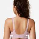 COCOMARTS Jelly Bras for Women No Underwire Scalloped Push Up Wireless Bralettes Seamless Soft Comfort Everyday Tshirt Bra (Pink, XL)