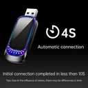 Wireless CarPlay Adapter for iPhone, Apple CarPlay & Android Auto, Mini 7-Color Ambient Light Car Play Dongle, Converts Wired to Wireless, Compatible with Built-in CarPlay Vehicles, Easy Plug & Play