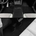 3W Tesla Model Y Juniper Floor Mats(not for Standard), Metal Pedal, Carpets Double Layer, 2025 2026 Model Y Acecessories, TPE All Weather Waterproof Custom Fit Liners, Vigormold (Front Seats Only)