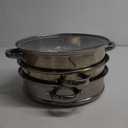 Steamer for Cooking, 5.0 Quarts Stainless Steel Steamer Pot, 3-Tier Food Steam Pots with Lid for Cooking Vegetables, Seafood, Soups, Stews and Pasta, 11 x 8.9 inch