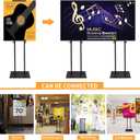 Poster Stand Heavy Duty - 2 Pack Pedestal Poster Stands for Display, Adjustable Height up to 80 Inch, Double Sided Black Floor Standing Sign Holder for Foam Board Signage