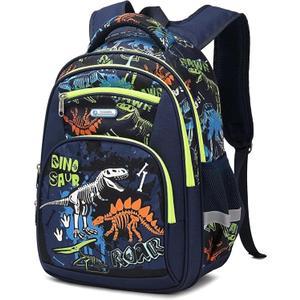 Cusangel Backpack for Boys Girls School Bookbags,Kindergarten Elementary Middle School Lightweight Waterproof Multifunctional Large Capacity for Backpack (16inch Luminous dinosaur)