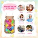 Treela Classroom Reward Jar for Kids Beans Star Jar Reward System Toddlers Potty Incentive Training Chart for Boys Girls Positive Behavior Chart Home School Management Tools