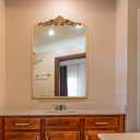 Ruomeng Traditional Wall Mirror, Vintage Bathroom Mirror Baroque Inspired Wall Dcor, Gold Accent Mirror for Vanity Entryway and Living Room, 24 x 36"