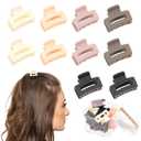 Small Claw Hair Clips for Women Girls - Mini Hair Clips Rectangle Tiny Claw Clips for Thin Hair Strong Hold Cute Jaw Clip Nonslip Hair Styling Accessories with Box