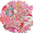 24 Pcs Pink Christmas Iron on Patches, Cute Reindeer, Santa Claus, Snowmen, Christmas Trees Xmas Embroidered Patches for Clothing, Socks, Backpacks, Jeans, Hats, DIY Decorations