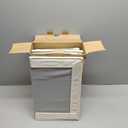 StorageWorks Extra Large Storage Bins with Lids, 55L Decorative Storage Bins with Double-Open Lid and Divider Board, Fabric Bins with Handles, Mixing of Beige, White & Ivory, 2-Pack (Jumbo)