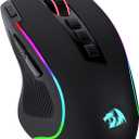 Redragon M612 Predator RGB Gaming Mouse, 8000 DPI Wired Optical Mouse with 11 Programmable Buttons & 5 Backlit Modes, Software Supports DIY Keybinds Rapid Fire Button (Black)
