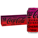Coca-Cola Zero Sugar Cherry Soda Pop, 12 fl oz, 12 Pack Cans  EXP: 06/08/2026