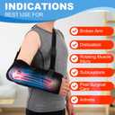 Shoulder Abduction Sling with Removable Pillow, Sholder Immobilizer for Rotator Cuff, Sublexion, Surgery, Dislocated, Broken Arm, Arm Sling for Women & Men, Fits Left & Right