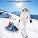 QPAU Inflatable Snow Sled, Heavy Duty Snow Tube with Reinforced Handles, Snow Sleds for Kids and Adults Winter Toys Gifts, Toboggan for Family Outdoor Sledding