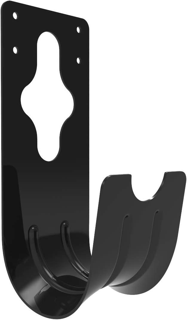 Gardzen Steel Wall-Mounted Heavy Duty Garden Hose Holder, Garden Hose Hanger, Carrier, Support, with A Front Groove for Spray Nozzle (10.4"x3.9"x4.3")