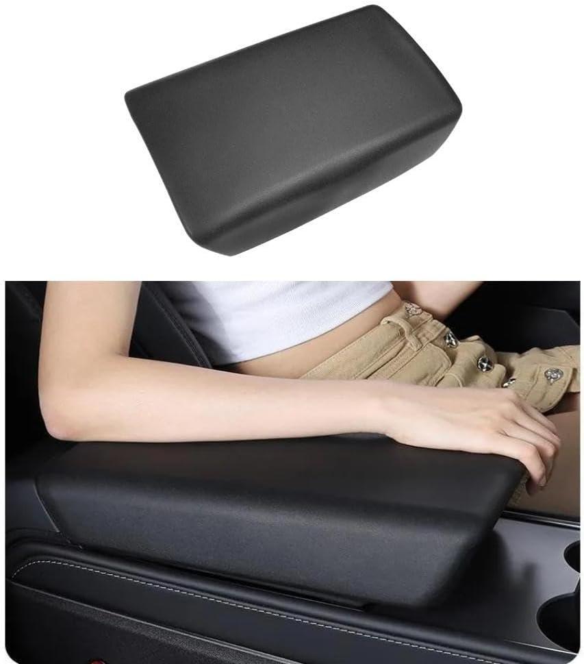 Tinlucys Armrest Cover White Designed for Tesla Model 3/Y 2017-2024,Center Console Cover for Tesla Interior Accessories Black