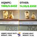 HQMPC Garden Hose Quick Connect Solid Brass Quick Connector Garden Hose Fitting Water Hose Connectors 3/4 inch GHT (4Sets)