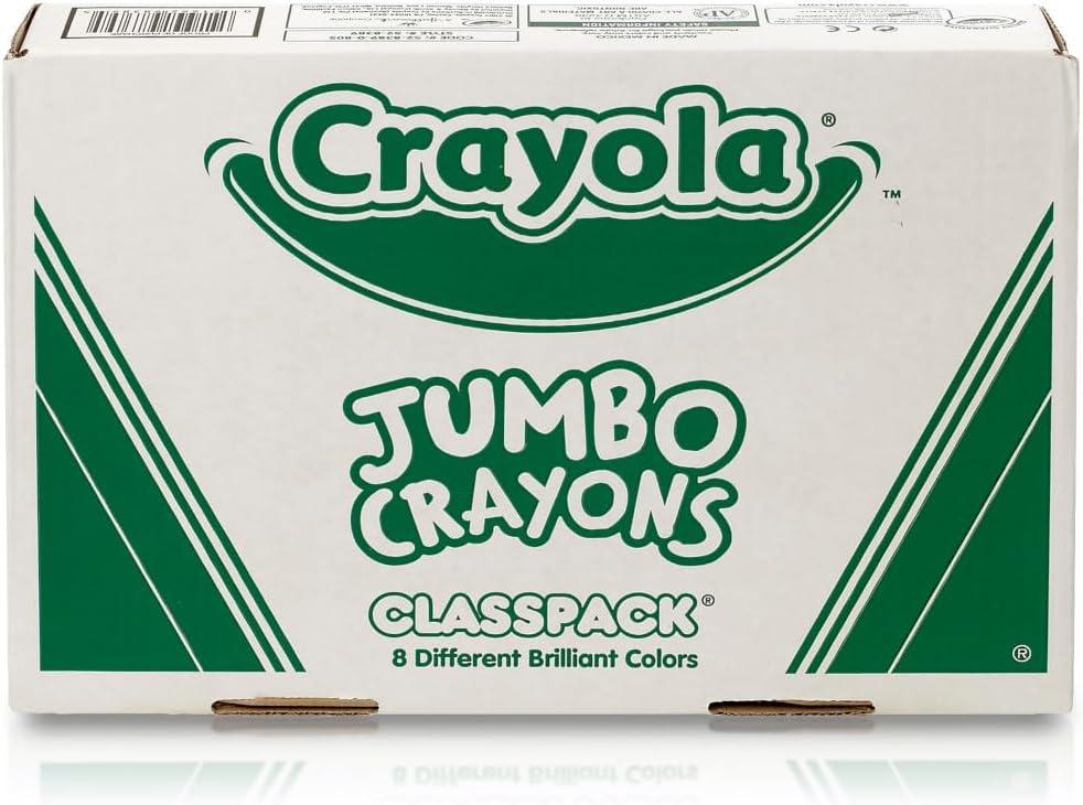 Crayola Jumbo Crayons Classpack (200ct), Large Toddler Crayons, Bulk School Supplies, Essential Preschool & Kindergarten Art Supplies for Teachers