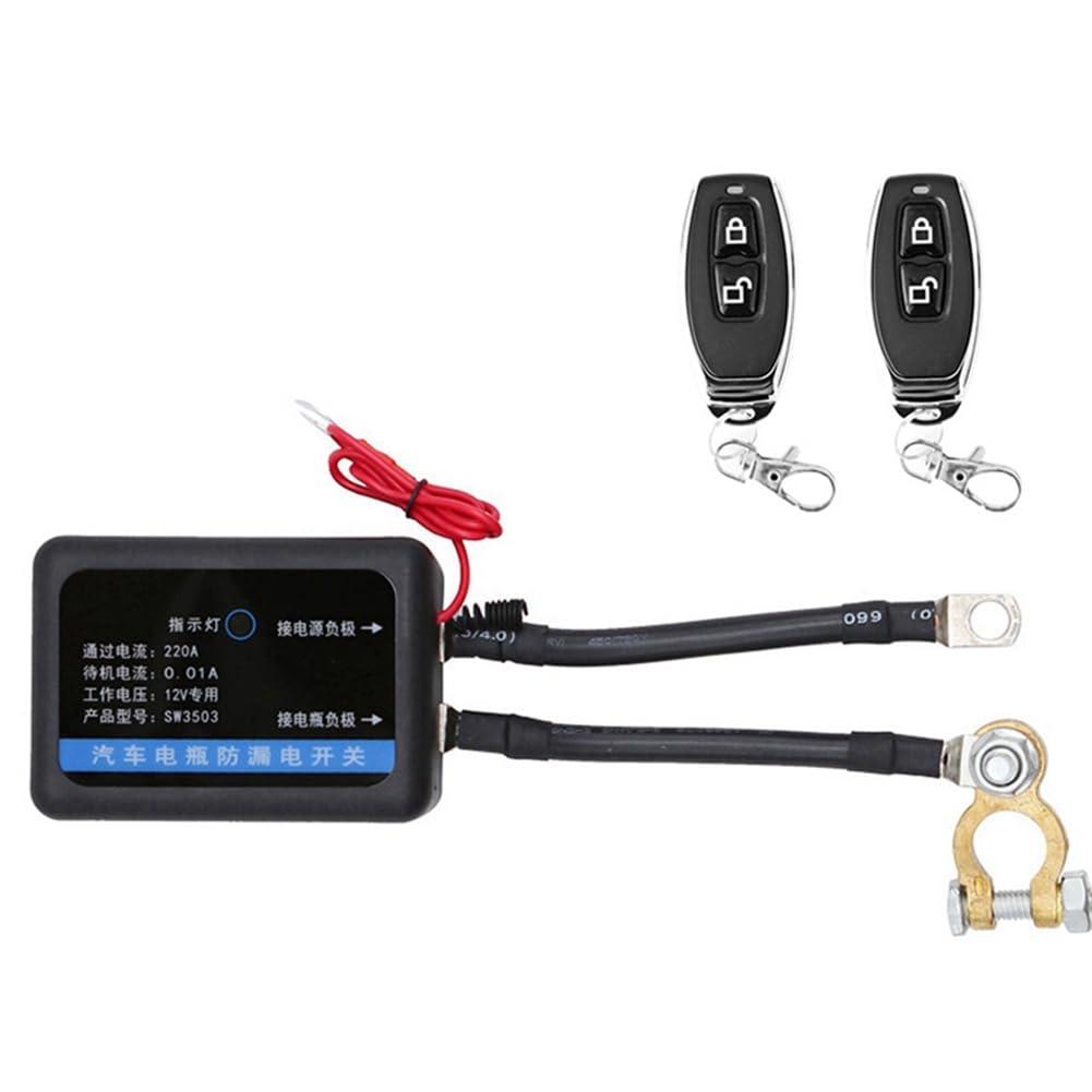 Remote Battery Disconnect Switch 12V 260A Kill Switch Plastic+Metal Automatic Power Off Prevent Battery Drain with Remote Car Truck, C
