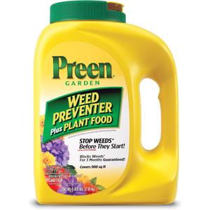 Preen Garden Weed Preventer Plus Plant Food - 5.625 lb. Bottle - Covers 900 sq. ft.