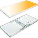 2x4 FT LED Flat Panel Light Surface Mount 5000K-4000K-3000K Switchable & 0-10V Dimmable, 30W-40W-50W Selectable Flush Mount Ceiling Light 24x48 inch, ETL Listed, 100-277V, White, 2 Pack