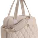 Wandering Nature Personal Item Travel Bag, Small Duffle Bag for Women with Wet Pocket & 14'' Laptop Compartment, Lightweight Carry on Weekender Duffel, Gourd Pattern (Beige)