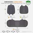 kingphenix 5-Piece Memory Foam Car Seat Cushion Set with Full Back Support Pillow, Comfort for Long Drives & Road Trips, Universal Automotive Comfort for Most Car, Van, Truck, SUV, Dark Grey
