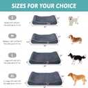 COZY KISS Orthopedic Dog Bed for Extra Large Dogs up to 140 lbs - Removable Washable Cover with Waterproof Lining, Cotton-Polyester Blend Boat-Shaped Lounger Mattress, XL(51x36x8in), Blue