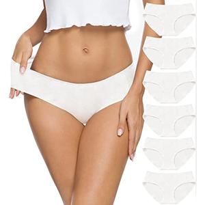 Altheanray Women’s Cotton Seamless Underwear Breathable, Cotton Hipster Panties for Women (3028S-White), Small
