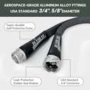 25ft Non-Expanding Garden Hose  Ultra-Light, Kink-Free, High-Pressure, Abrasion-Resistant, Durable, All-Weather, Eco-Friendly, Black&Gray