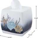 Avanti Linens Bathroom Accessory, Resin Countertop Accessories, Oceanscape Inspired Bathroom Decor (Blue Lagoon Collection)