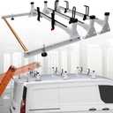 MELIPRON Van Roof Rack with Rear Roller Fit for Ford Transit Connect Only 2014-On, Steel Ladder Rack for Cargo Van, 3 Crossbars, NoDrill Required (Not Fit for Full-Size Ford Transit)