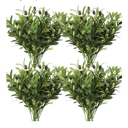 20 Pcs Faux Green Stem 18 Inch Artificial Olive Branches for Vases Fake Olive Branches Silk Plant Greenery Leaves Fruits Tree for Tabletop Home Office Decoration