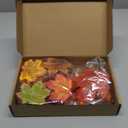 90 Pcs Edible Fall Leaves Gold Leaf Cupcake Toppers, For your Party Cake Toppers Decoration