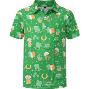 redgino Kids Toddler Boy Girl St Patrick's Day Shirts Lucky Tshirts Short Sleeve Tees Shamrock Outfit 2-10 Years (Green, L)