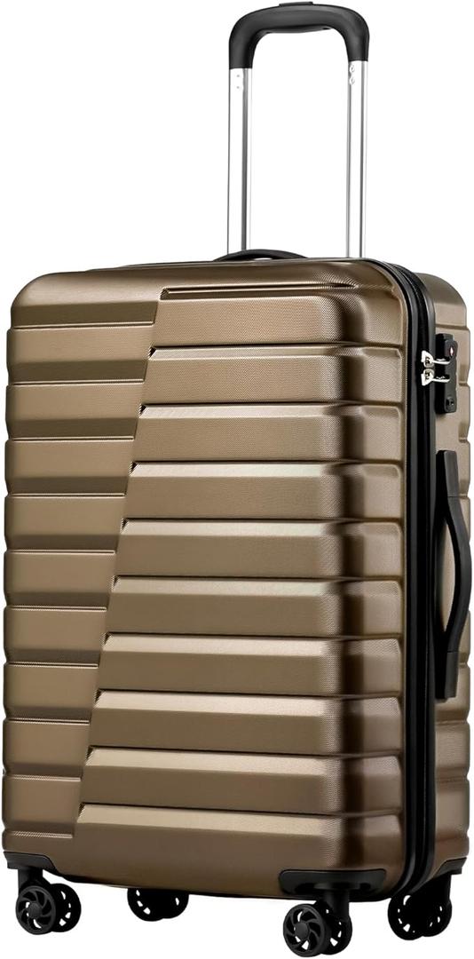 Coolife Luggage Suitcase Carry on Hardside PC+ABS Spinner TSA Lock Telescopic Handle L 28"
