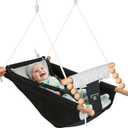Baby Swing Indoor & Outdoor, Cozy Toddler Swing for Backyard, Canvas Hammock Swing