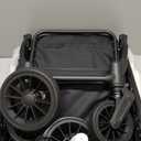 Lightweight Dog Stroller for Small Dogs & Cats Portable Compact Folded Pet Stroller Up to 35lbs Medium Pets One Click Folding Large Cat Carriage with Convertible Canopy Storage Basket - Black