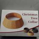 36in Extra Large Christmas Tree Collar - Wicker Woven Tree Collars for Artificial Trees - Large Rattan Rustic Farmhouse Basket for Tree Base Cover with Cord Cut-Out for 7.5ft 9ft 12ft Tree(Natural)