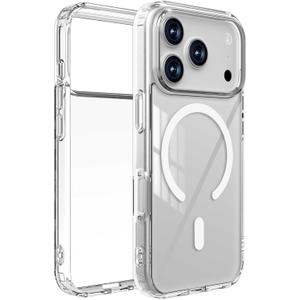 Magnetic for iPhone 17 Pro Case, Compatible with MagSafe [Anti-Yellowing] Slim Protective Phone Case for iPhone 17 Pro, Clear