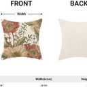 BETGINY Vintage Floral Pillow Covers 24 x 24 Inch Set of 2, Rust Brown Flower Botanical Pattern Decorative Throw Pillow Covers Outdoor Linen Farmhouse Pillow Cases for Couch Sofa Decor