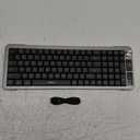 Wireless Keyboard with Volume Knob, 2.4G+Bluetooth Multi-Device Keyboard USB-C Rechargeable, Compact 99-Key with Number Pad, Comfortable Scissor Switches for Win/Mac, Black