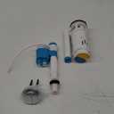 T Tulead Toilet Dual Flush Valve,Fill Valve,Push Button, One Piece Toilet Repair Kit, Drain Outlet 2.5", for 10"-12" Toilet Tank, Fill Thread Dia G1/2