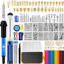 116pcs Wood Burning Kit, Professional Wood Burning Tool with Soldering, DIY Creative Tools Adjustable Temperature 220~480 Wood Burner Soldering Pen for Embossing/Carving/Soldering & Pyrography