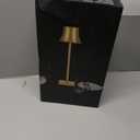 2 Pack LED Cordless Table Lamps Rechargeable,5000mAh Battery Operated Table Light,3 Color Stepless Dimming,Portable Small Desk Lamp in Aluminum for Party Patio Restaurant Indoor/Outdoor(Gold)