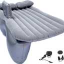 Inflatable Car Air Mattress Back Seat Bed with Air Pump,Thickened Portable Car Travel Sleeping Camping Air Mattress Blow Up Bed for Car Universal SUV