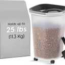 IRIS USA Dog Food Storage Container, Up to 25 lbs, Black, Made in USA