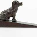 Sungmor Heavy Duty Cast Iron Dog Door Stops | Decorative Cute Animal Statue Metal Door Stopper Wedge with Non-Slip Mat | Solid & Antique Style Windproof Door Holder for Patio Yard Garden Farmhouse