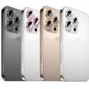 YWLOPT Compatible for iPhone 12 Pro Max Camera Lens Protector, (3+1 Pack) - Bling Sparkling Glitter, Anti-Scratch Camera Cover with 9H Tempered Glass, Case Friendly, (Pink)