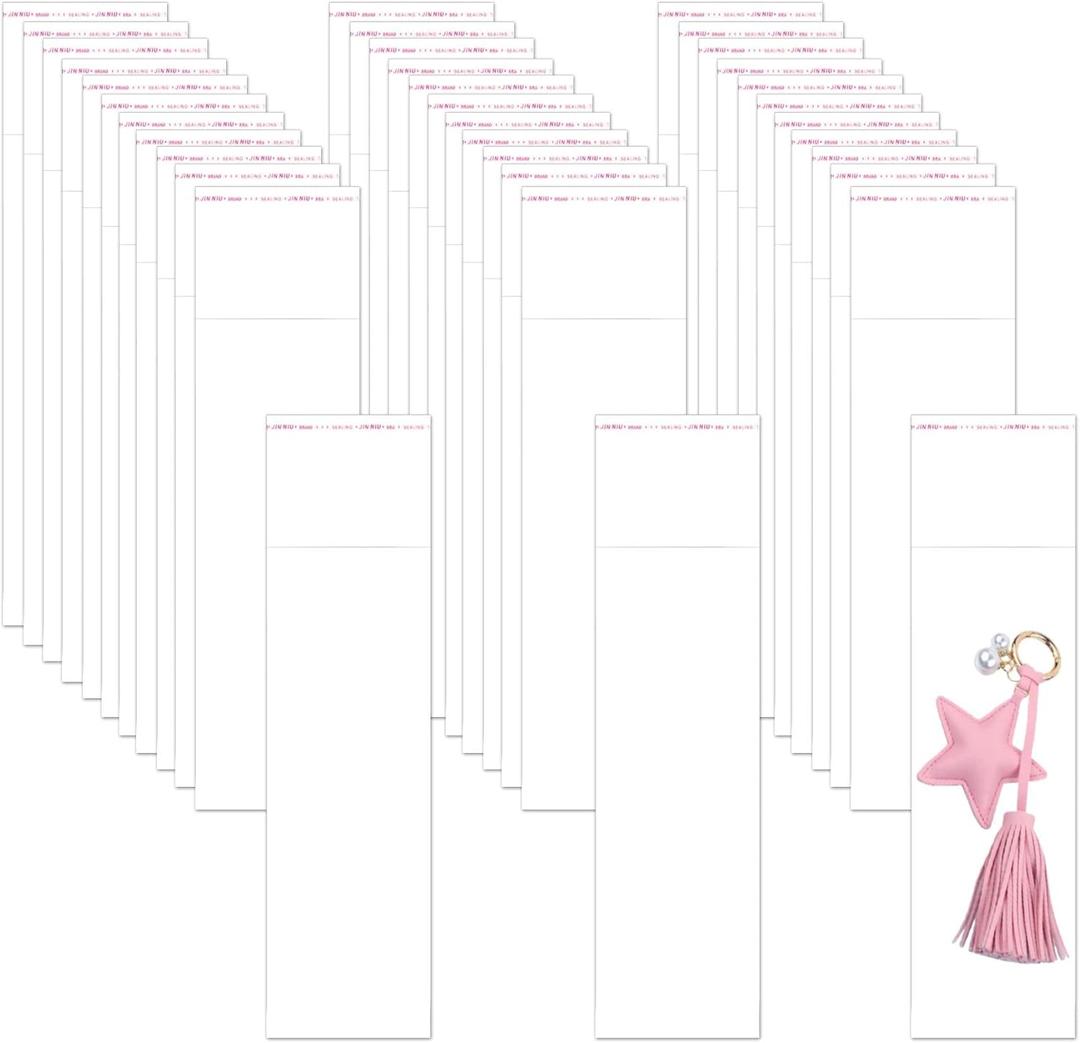 Self Adhesive Cellophane Bags 2x6" Long Clear Self Stick Cello Baggies 300pcs Skinny OPP Poly Glassine Bags 2mil for Candy Crafts Bracelet Oil Pastel Disposable Tableware Watch Hairpin Key Chain