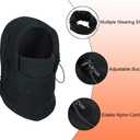 Classic Balaclava-Face-Mask for Kids - Boys Girls Lightweight Windproof UV Protector Neck Gaiter Skiing Cycling Scarf (Black)