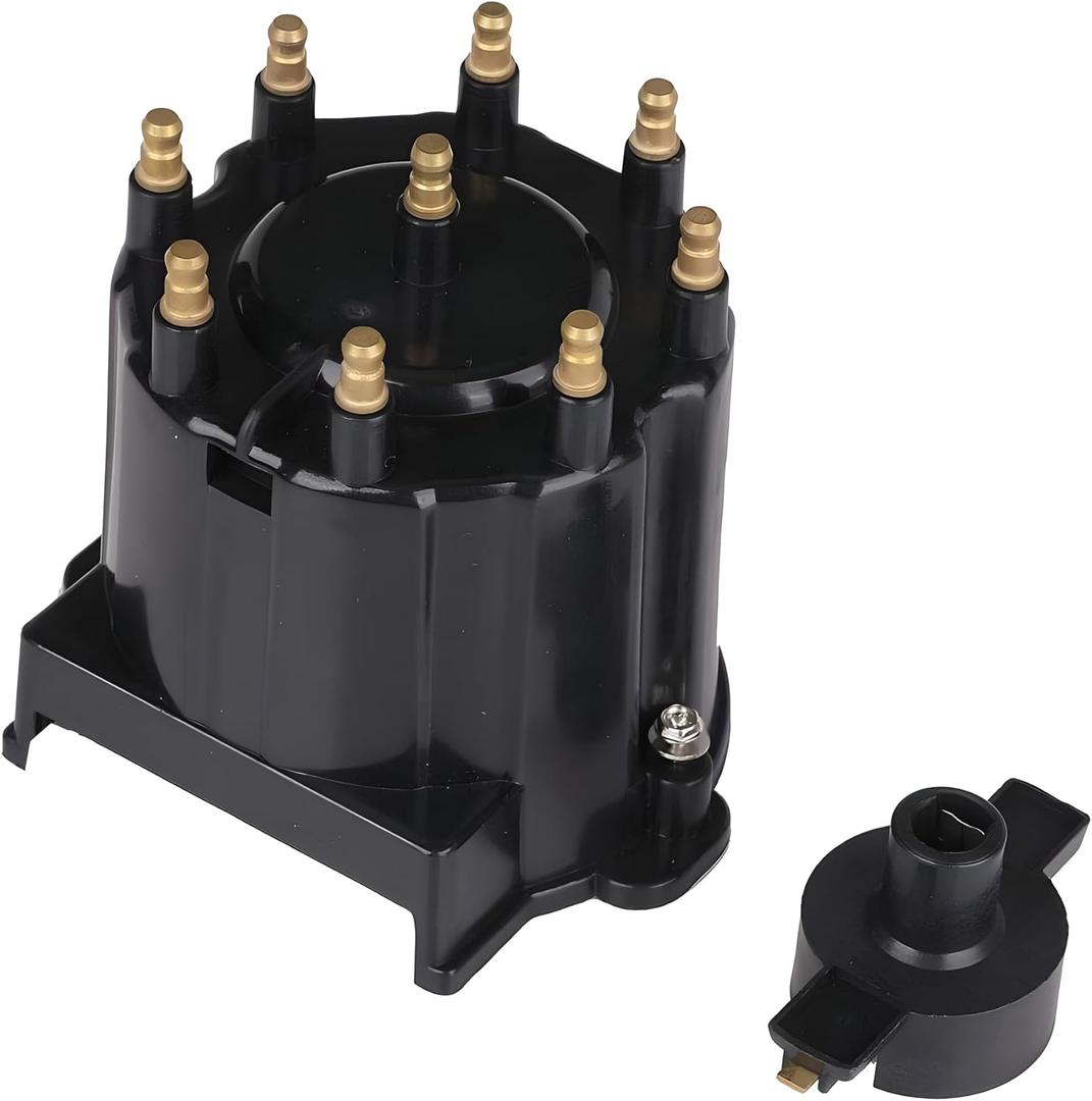 Distributor Cap and Ignition Rotor Kit for Marinized 5.0L, 5.7L, 350 V-8 MerCruiser Engines Made by General Motors with Delco HEI Ignition - Replaces 808483Q1, 18-5281